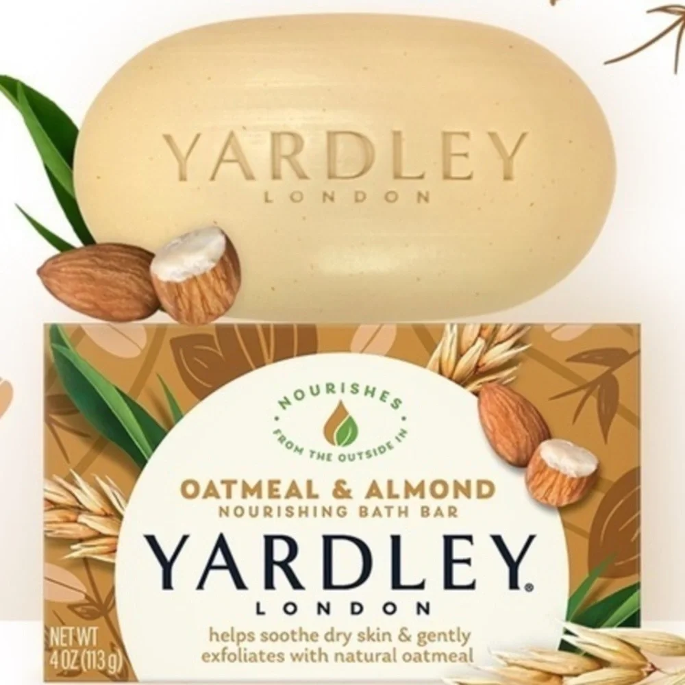 Yardley Of London Oatmeal and Almond Nourishing Bath Bar Luxury Beauty Soap 4 Oz